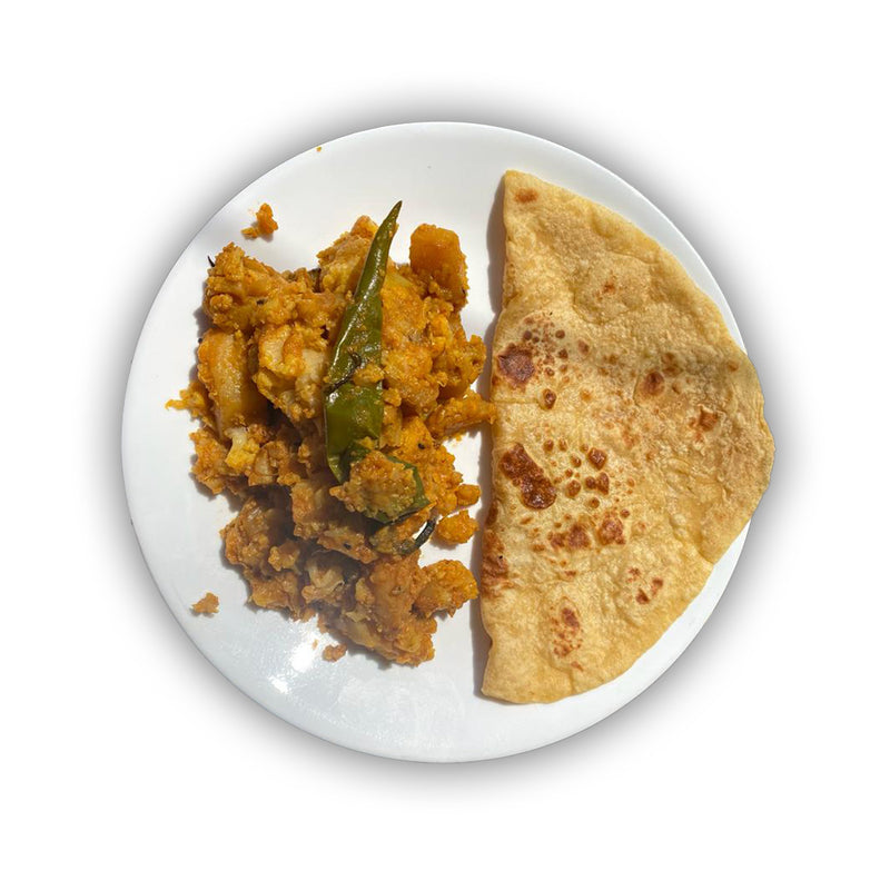 Aloo Ghobi With Roti