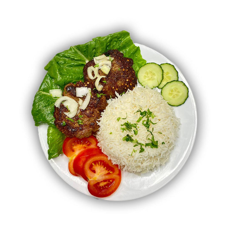 Chapli Kebab With Rice